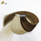 Banda de platina de queratina de tecido brasileiro Remy PU em extensões de cabelo humano