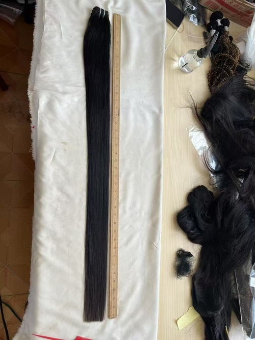 mais recente caso da empresa sobre 38 polegadas 40 polegadas natural preto reta virgem feixes de cabelo humano
