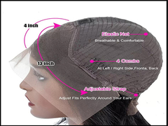 4*4 polegadas 13*4 polegadas Peruca de cabelo de renda suíça