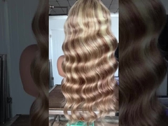 Piano 27/613 cor corpo onda cabelo humano virgem peruca frontal renda