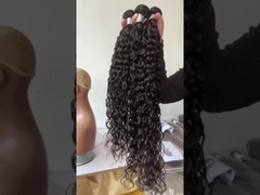 100% de cabelo humano virgem natural preto natural feixe de cabelo de onda natural extensões para venda