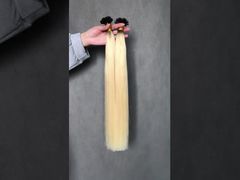 Fornecimento de fábrica Extensões de cabelo humano virgem Pré-ligadas Extensões de ponta plana