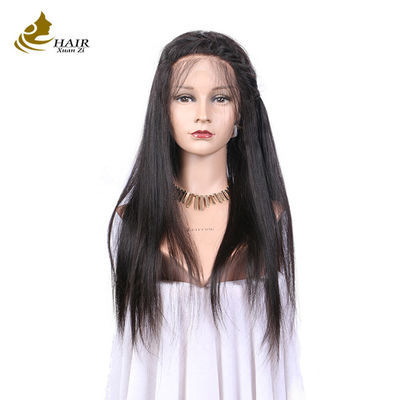 Cabelo humano personalizado Peruca frontais de renda natural preto Peruca de cabelo humano reto