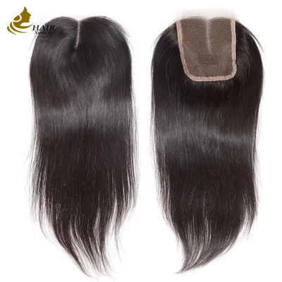 100% cabelo humano 4*4 fechamento de renda cor natural fechamento de renda reta brasileira