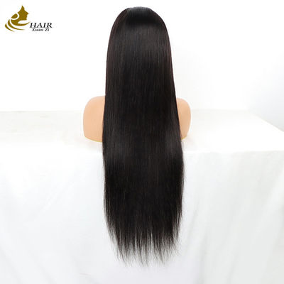 Vendedores por grosso 6*6 Cordel Frontal Velocidade natural de cabelo humano preto Perucas retas com tiras antiderrapagens