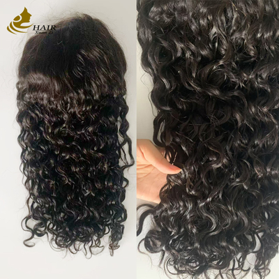 250% Densidade 20 polegadas Wave Natural de Água Negra HD 13 * 6 Sem cola Peruca de renda completa com linha do cabelo natural