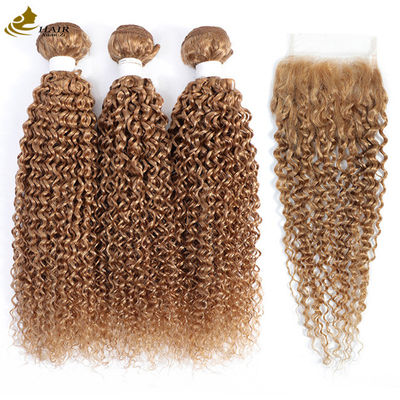 qualidade  27 Colored Weft Ombre Human Hair Extensions Curly Virgin 100g/Bundle fábrica