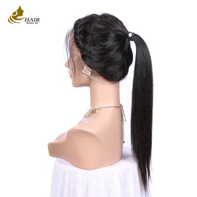 Cabelo humano personalizado Peruca frontais de renda natural preto Peruca de cabelo humano reto