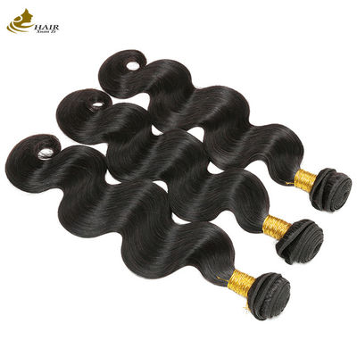 Oem Remy Extensões de cabelo humano feixes de tecido corpo cru ondulado feixes de cabelo com fecho