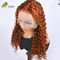 Perucas personalizadas de cabelo humano de Borgonha Afro Kinky Curly Style