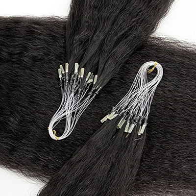 Extensões de cabelo humano nano pre-ligadas retas Microrings Extensões OEM