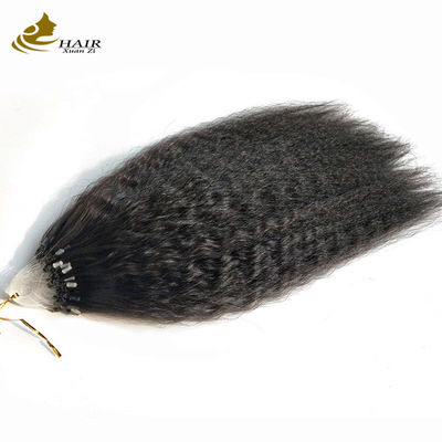 Pervertido, recto, nano, prensado, extensões de cabelo humano, preto natural, 18 polegadas.