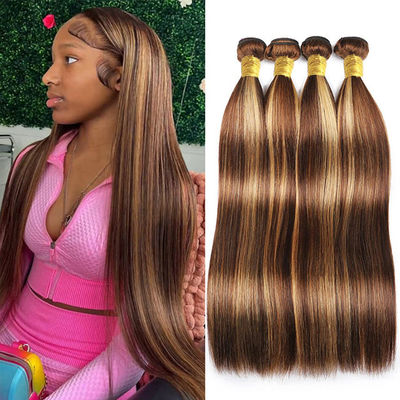 Piano 4/27 Ombre Extensões de cabelo humano destacam feixes de cabelo humano