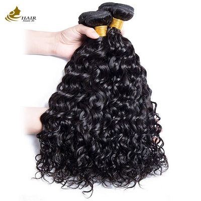 Natural Black Water Wave virgem feixes de cabelo humano