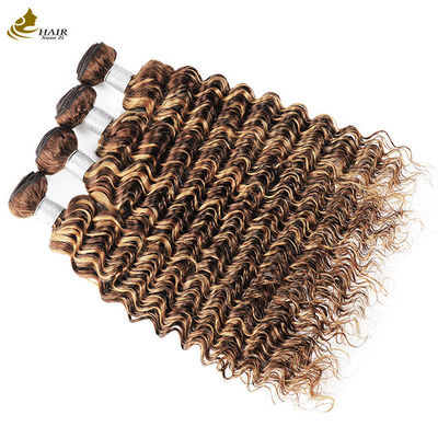 Piano 4/27 Ombre Extensões de cabelo humano Ondas profundas feixes de cabelo