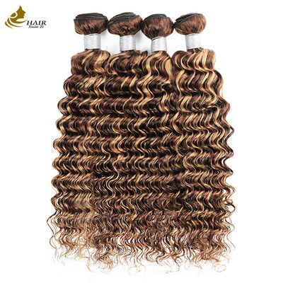 Piano 4/27 Ombre Extensões de cabelo humano Ondas profundas feixes de cabelo