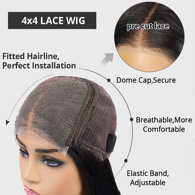 Preço de fábrica 26 polegadas cabelo humano peruca de renda completa virgem cabelo humano longo osso reto brilhante peruca de renda
