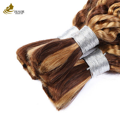 Cabelo humano brasileiro de trança Cabelo humano a granel para trança