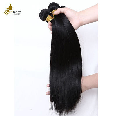 Comércio a granel Natural preto reto cutícula alinhada Virgin Human Hair Bundles