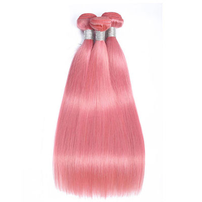 100% de fábrica, por grosso, de tecidos de cabelo humano rosa não processados