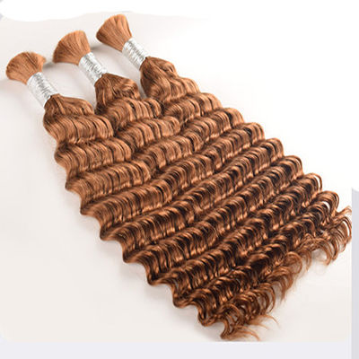 Cabelo humano de onda profunda duplo para trançar preto natural