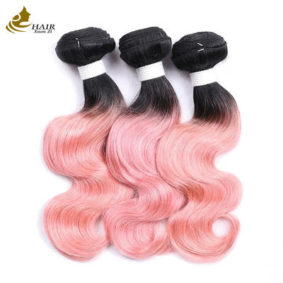 Preço da fábrica Cabelo humano virgem indiano 1b/Corpo cor-de-rosa