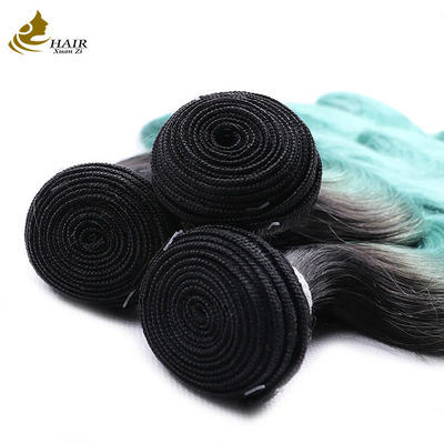 Venda direta de fábrica Velocidade do cabelo humano virgem vietnamita 1b/Bundle de cabelo liso azul