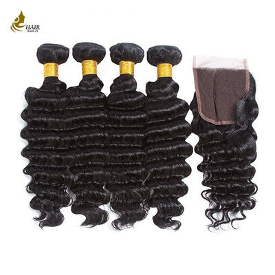 Cuticle alinhado com ondas profundas em feixes de cabelo de ondas soltas feixes de cabelo humano para cabelo natural e brilhante