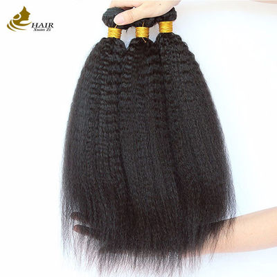 Tecelagem brasileira Yaki Cabelo humano reto Kinky Feixes retos Feixes grossos
