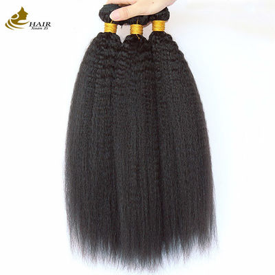 Tecelagem brasileira Yaki Cabelo humano reto Kinky Feixes retos Feixes grossos