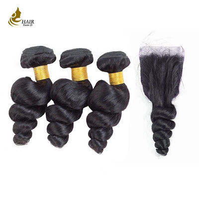 Pacotes de cabelo brasileiro Pacotes de cabelo humano com fecho