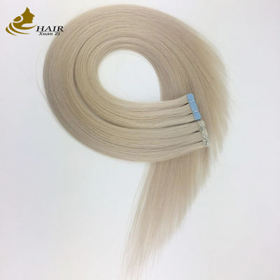 60 cabelo humano extensão de cabelo com fita de PU com desenho livre de emaranhamento