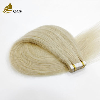 60 cabelo humano extensão de cabelo com fita de PU com desenho livre de emaranhamento