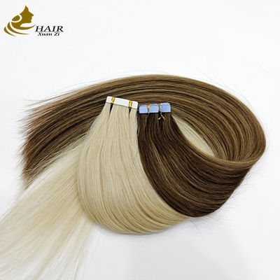 60 cabelo humano extensão de cabelo com fita de PU com desenho livre de emaranhamento
