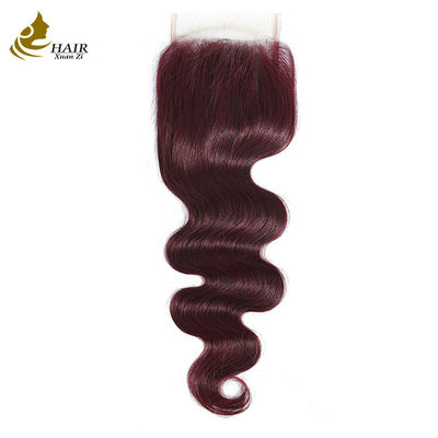Virgin Ombre 99j Corpo Wave cabelo humano renda fechamento com cabelo de bebê
