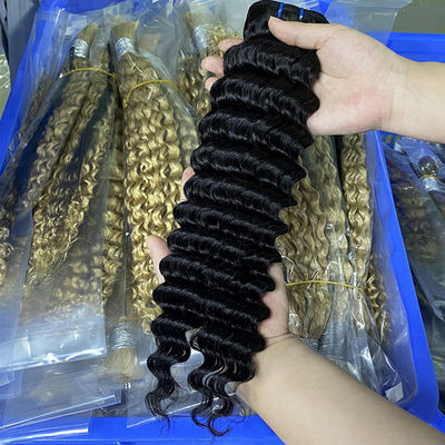 Cabelo Humano Cru Deep Wave Virgin Brazilian Hair Bundles