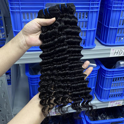 Cabelo Humano Cru Deep Wave Virgin Brazilian Hair Bundles