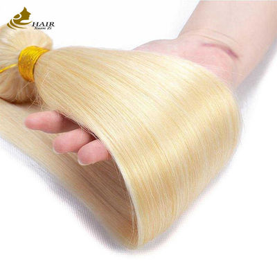 613 Loura 100% cabelo humano virgem extensão de feixes retos