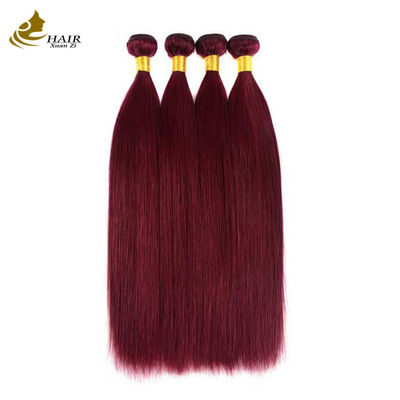 Extensões 99J Bolas de cabelo humano de cor borgoñesa