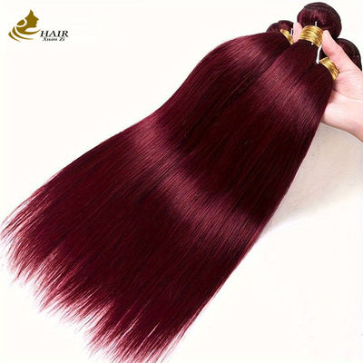 Extensões 99J Bolas de cabelo humano de cor borgoñesa