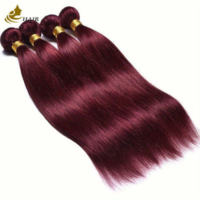 Extensões 99J Bolas de cabelo humano de cor borgoñesa