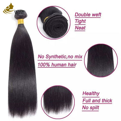 Sem derramamento de cabelo humano virgem cabelo reto máquina de entrelaçamento de cabelo duplo entrelaçamento