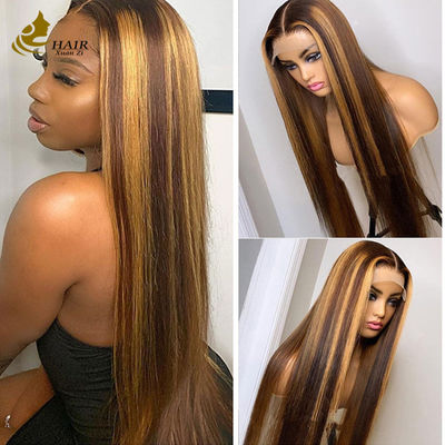 Cabelo Humano Vietnã Relógio Perverso P427 Cor de Piano 13X4 renda Perucas Frontais