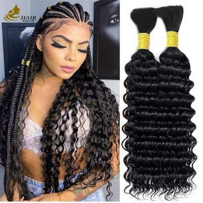 8-30 polegadas de cabelo humano em massa ondas profundas peso personalizável para aparência natural