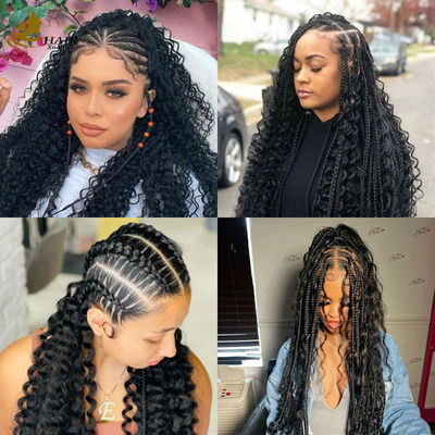 8-30 polegadas de cabelo humano em massa ondas profundas peso personalizável para aparência natural