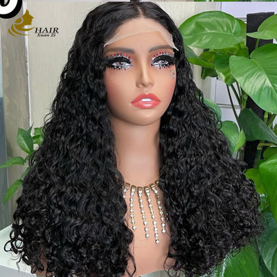 5*5 Transparente de renda frontal cabelo humano natural de seda sem cola top de renda completa peruca