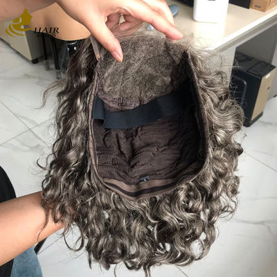 Personalizado Gery 5*5 HD Body Wave Glueless Silk Top Full Lace Peruca