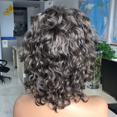 Personalizado Gery 5*5 HD Body Wave Glueless Silk Top Full Lace Peruca