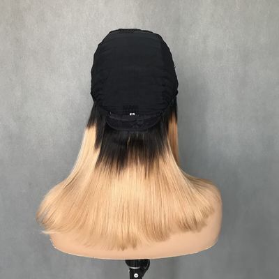 Peruca U Part T1b/27 Cor Iniciante Amigável Liso Sem Cola Estilo Protetor Peruca de Cabelo Humano 150% Densidade