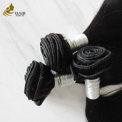 Cachos de cabelo humano virgem preto natural liso de 30 polegadas com closure 4*4 de 20 polegadas